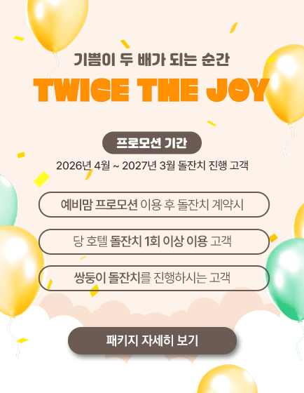 TWICE THE JOY 돌잔치 프로모션